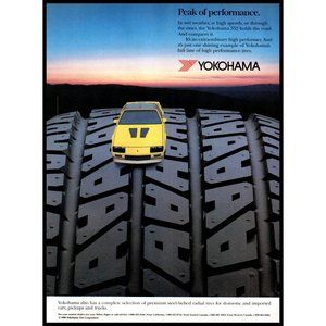 1986 Yokohama Tires Chevy Camaro Z28 Sports Car Vintage Print Ad Wall Art Photo